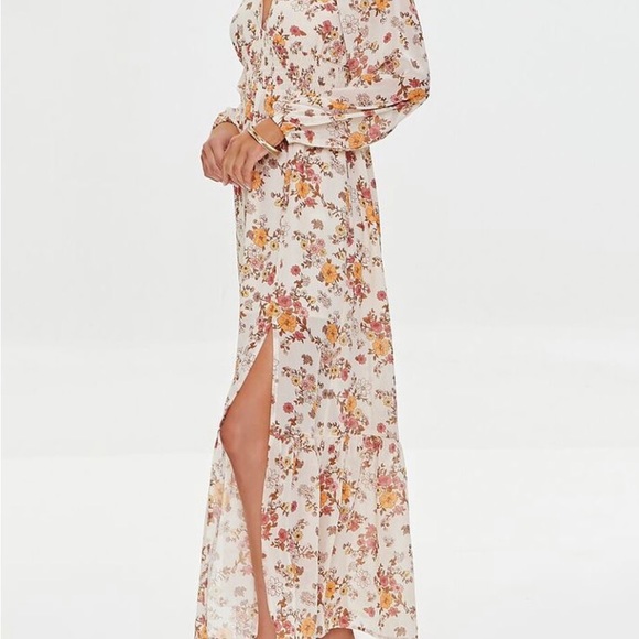 Chiffon Floral Print Maxi Dress - Picture 3 of 4